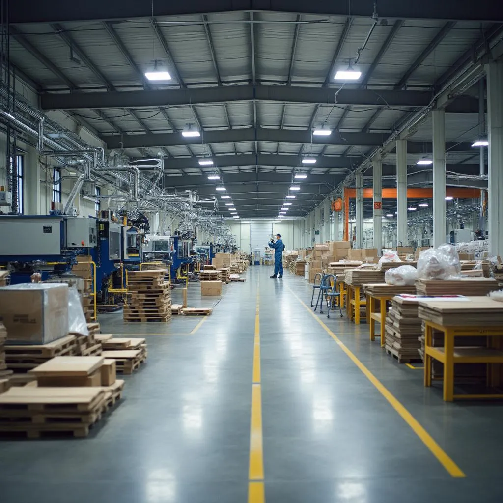 Manufacturing plant with export goods