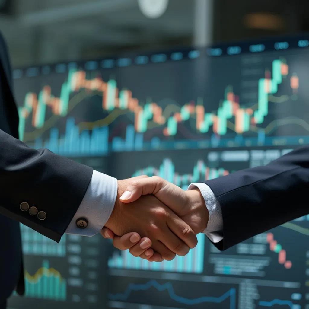 Handshake sealing an investment deal
